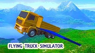 Modern Flying Truck Driving