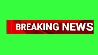 lower third breaking news green screen || 0 tech || Animation