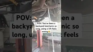 Backyard brain never clocks out😅 #shorts #fyp #mechanic #lift #carrepair #mechaniclife #funny