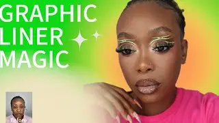Soft Glam Meets Neon Graphic Liner