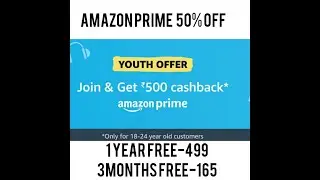 AMAZON PRIME YOUTH OFFER #50% OFF