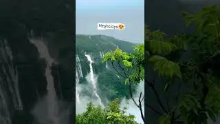 Nohkalikai Falls is the #tallest plunge #waterfall in #india #meghalaya #cherapunji #shorts #reverse