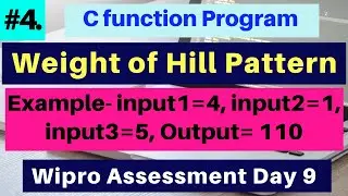 Weight of a hill pattern | Program to find the total weight of the hill pattern | My Programming