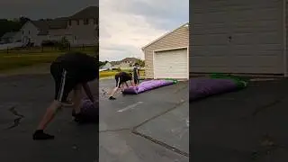 How To Fold Up A Commercial Grade Bounce House ‼️ Summertime Vibes 😎