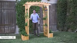 Belham Living Sullivan 7-ft. Wood Arbor with Planters - Product Review Video