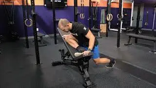 Pigeon Pose on Incline Bench