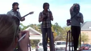 Hanson Singing after the Walk, Coastal Carolina University, October 23, 2009