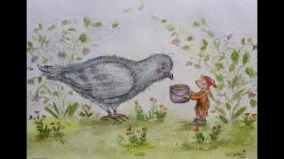 Taube füttern-Wie entsteht eine Kinderbuch Illustration?