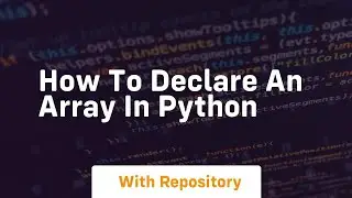 How to declare an array in python