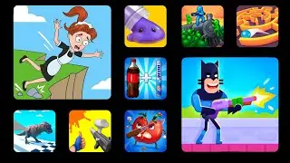 Paintball Shoot, Dino Run 3D, Train Defence, Slime.io, Hitmasters, Save the Maid Gameplay