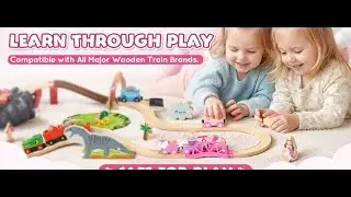 Lehoo Castle Wooden Train Set for Girls