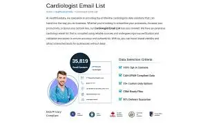 Physicians Email List : With a comprehensive database, verified and validated data
