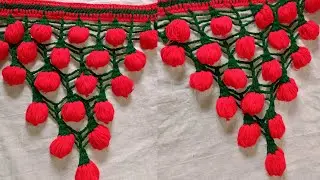 टमाटर तोरन बनाना सीखे | Tamatar Gate Parda design | #Rubywoolencraft