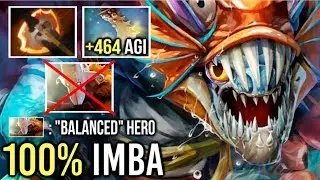 +464 AGI BATTLE FURY SLARK vs PRO Juggernaut 100% Balanced Hero Epic Gameplay Dota 2