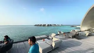 The St. Regis Maldives Vommuli Resort | beachfront walk | The Whale Bar | Indian Ocean panorama.