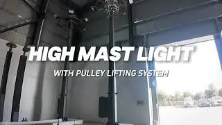 high mast light with lifting system