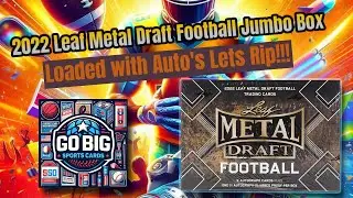 22 Leaf Metal Draft Football JUMBO Box!  Super Low Pop Autos!