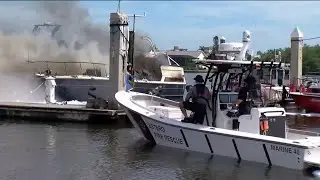 Boat catches fire at Fort Myers Beach marina