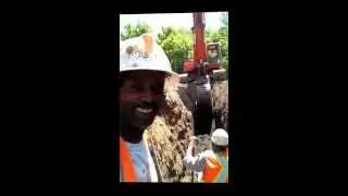 AI Pipelayer's point of view underground