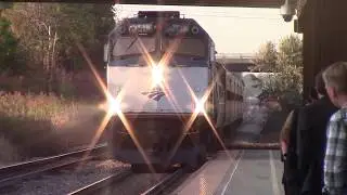 amtrak 90413 hiawatha arriving and departing at mitchell international airport milwaukee wi