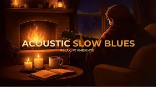 Acoustic Slow Blues - Relax by the Fire to the Blues | Ease the Soul