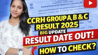 CCRH Group A, B & C Result date 2025 | How to check CCRH Group A B C Result 2025 | CCRH Result 2025