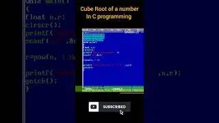 Cube Root of a number in C programming #cprogramming #shorts #cuberoot #coding  #programming
