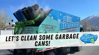 Garbage Can Cleaning with Bin Blasters