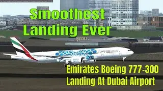 Smooth Landing Of Emirates Boing 777-300 At Dubai Airport | FlightGear Flight Simulator 2023