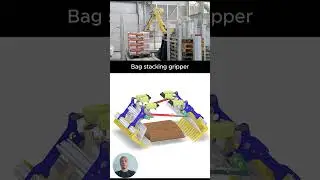 Bag stacking gripper #machine #mechanicaldesign #3dprinting #engineering  #cnc #mechanical