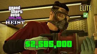 GTA Online | Casino Heist Big Con Bugstars Approach Duo - Hard Elite Challenge $2,585,000