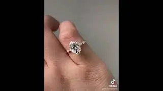 3 CT Oval cut Moissanite Engagement Ring