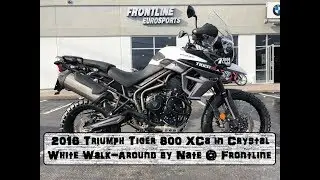 2016 Triumph Tiger 800 XCa in Crystal White with Kenda Big Blocks Walk Around by Nate @ Frontline