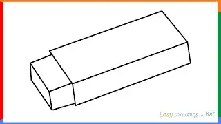 how to draw an eraser step by step