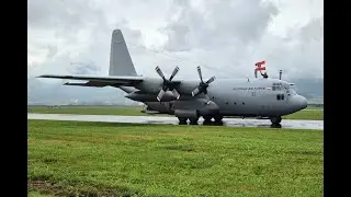Lockheed C-130K Hercules on the taxiway during Airpower24 Steiermark airshow (MilitaryAircraft.de).