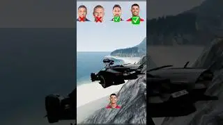 tunnel challenge with cars #automobile #brainrot #car #race #messi #ronaldo #shorts