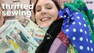 Buying Fabric and Patterns from the Thrift Store | Haul