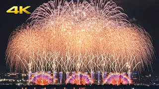 たまむら花火大会 田園夢花火 2023 - 12km離れた高崎の観音山から撮影 - (Panasonic S5 + BRAW)