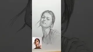 Timelapse portrait drawing ✍️ #draw #sketch #fyp