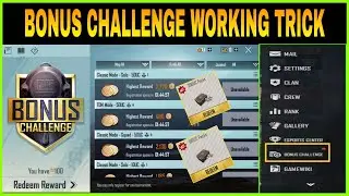BONUS CHALLENGE WORKING TRICK IN PUBG MOBILE || HOW TO REDEEM BATTLE COINS FROM BONUS CHALLENGE ||