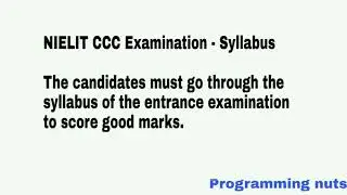 CCC detailed syllabus and eligibility criteria.