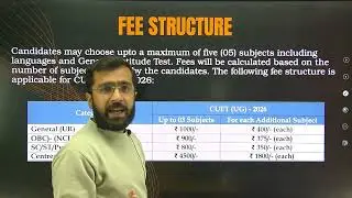 CUET UG Registration Form Fee