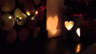 Log Candle Holder with Heart