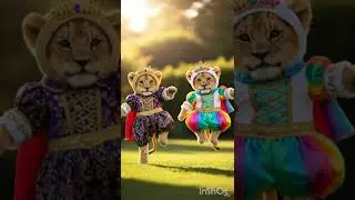🦁 Cute Lion Cubs Viral Dance 😍