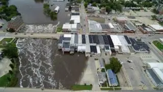 Independence, Iowa Flood of 2016 Drone View