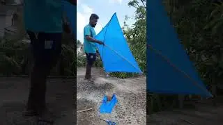 DIY Kite Making Tutorial: Step-by-Step Guide for Beginners වවුලා සරුංගලයක් හදන හැටි part 5  #shorts