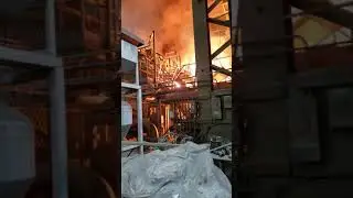 Steel making. Melt shop furnace.
