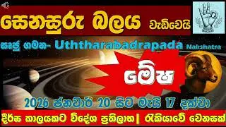 🪐මේෂ| සෙනසුරුගෙන් විදේශ වාසනාව✈️| කර්ම පල දෙන උත්තරභද්‍රපද නැකත්| මාරුව✨ Saturn in Uttara Bhadrapada