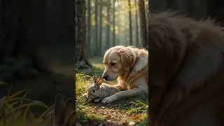 🐶❤🐰 Dog Saves Rabbit #ytshorts #dog #rabbit #ai
