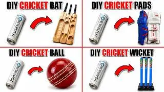 DIY Cricket Kits With Paper | how to make cricket bat, ball, wicket, pads at home | how to make |